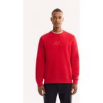 Avva Erkek Kırmızı Bisiklet Yaka Pamuklu Şardonlu Baskılı Regular Fit Sweatshirt A52Y1327 - XL
