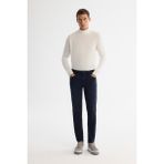 Avva Erkek Lacivert Berlin Slim Fit Eskitme Yıkama Overdy Jean Pantolon A42Y3523 - 32