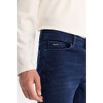 Avva Erkek Lacivert Eskitme Yıkama Esnek Berlin Slim Fit Jean Pantolon B003521 - 33