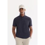 Avva Erkek Lacivert Kıvrılmaz Polo Yaka Kırışmaz Hızlı Kuruyan Teknik Kumaş Regular Fit T-Shirt A61Y1095