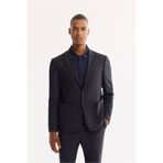 Avva Erkek Lacivert Mono Yaka Bi-Stretch Su İtici Kırışmayan Blazer Comfort Slim Fit Ceket A52Y4009