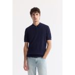 Avva Erkek Lacivert Polo Yaka Rayon Triko Regular Fit T-Shirt A51Y5046 - XS