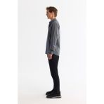 Avva Erkek Lacivert Slim Fit Düğmeli Yaka %100 Pamuk Flanel Gömlek A42Y2002 - XS