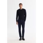 Avva Erkek Lacivert Yanı Lastikli Bi-Stretch Kolay Ütülenen Chino Slim Fit Pantolon B003037 - 31