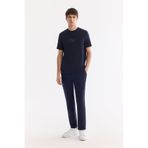 Avva Erkek Lacivert Yanı Lastikli Kırışmaz Teknik Kumaş Slim Fit Pantolon A61Y3077