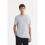 Avva Erkek Mavi Bisiklet Yaka Baskılı Bi-Stretch İnterlok Regular Fit T-shirt A61Y1058