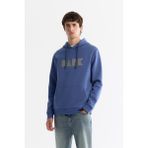 Avva Erkek Mavi Regular Fit Kapüşonlu Pamuklu Baskılı Elastan Sweatshirt A42Y1322 - XL