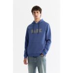Avva Erkek Mavi Regular Fit Kapüşonlu Pamuklu Baskılı Elastan Sweatshirt A42Y1322 - XS