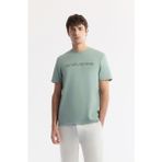 Avva Erkek Mint Yeşil Regular Fit Bisiklet Yaka Reflektörlü Bi Stretch İnterlok T-Shirt A51Y1037 - 2XL