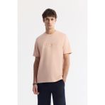 Avva Erkek Pembe Bisiklet Yaka Baskılı Bi-Stretch İnterlok Regular Fit T-Shirt A51Y1132 - 2XL