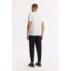 Avva Erkek Regular Fit Beyaz Bisiklet Yaka Baskılı Bi-Stretch İnterlok T-Shirt A51Y1003