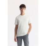 Avva Erkek Regular Fit Beyaz Bisiklet Yaka Baskılı Bi-Stretch İnterlok T-Shirt A51Y1132