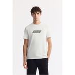 Avva Erkek Regular Fit Beyaz Bisiklet Yaka Baskılı Rayon Soft Touch T-Shirt A51Y1031