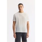 Avva Erkek Regular Fit Beyaz Bisiklet Yaka Desenli Teknik Kumaş T-Shirt A51Y1151