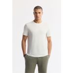 Avva Erkek Regular Fit Beyaz Bisiklet Yaka Soft Touch Basic T-Shirt B001171