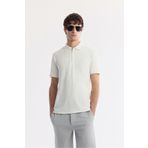 Avva Erkek Regular Fit Beyaz Polo Yaka Jakarlı T-Shirt A51Y1090
