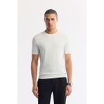 Avva Erkek Regular Fit Ekru Bisiklet Yaka Rayon Triko T-Shirt A51Y5004