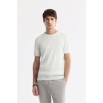 Avva Erkek Regular Fit Ekru Bisiklet Yaka Triko T-Shirt A51Y5023