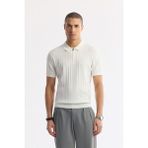 Avva Erkek Regular Fit Ekru Polo Yaka Rayon Triko T-Shirt A51Y5046