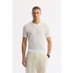 Avva Erkek Regular Fit Ekru Polo Yaka Viskon Karışımlı Triko T-Shirt A51Y5160