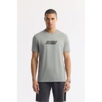 Avva Erkek Regular Fit Gri Bisiklet Yaka Baskılı Rayon Soft Touch T-Shirt A51Y1031