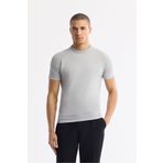 Avva Erkek Regular Fit Gri Bisiklet Yaka Rayon Triko T-Shirt A51Y5005