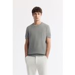 Avva Erkek Regular Fit Gri Bisiklet Yaka Viskon Karışımlı Triko T-Shirt B005119