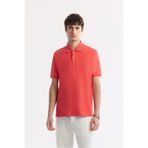 Avva Erkek Regular Fit Mercan Kıvrılmaz Polo Yaka %100 Pamuk Basic T-Shirt B001032