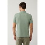 Avva Erkek Regular Fit Mint Yeşil Kıvrılmaz Polo Yaka %100 Pamuk Basic T-Shirt B001032