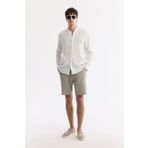 Avva Erkek Relaxed Fit Gri Beli Lastikli %100 Keten Şort B003732