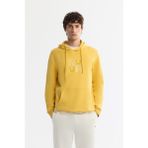 Avva Erkek Sarı Kapüşonlu Pamuklu Baskılı Elastan Regular Fit Sweatshirt A42Y1324 - Sarı - Sarı