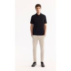 Avva Erkek Siyah %100 Pamuk Jakarlı Polo Yaka Regular Fit T-Shirt A41Y1196