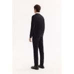 AVVA Erkek Siyah Bisiklet Yaka Pamuklu Bi-Stretch Baskılı Regular Fit Sweatshirt A52Y1264 - 2XL