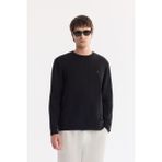 Avva Erkek Siyah Bisiklet Yaka Pamuklu Kolay Ütülenen Regular Fit Sweatshirt A61Y1222