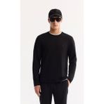 Avva Erkek Siyah Bisiklet Yaka Viskon Karışımlı Bi-Stretch Basic Regular Fit Sweatshirt B001081 - 2XL