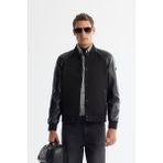 Avva Erkek Siyah Bomber Yaka Süet Dokulu Comfort Fit Mont A42Y6028 - 2XL