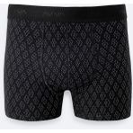 AVVA Erkek Siyah Desenli Tekli Regular Fit Boxer A61Y9505 - XL