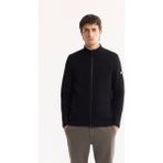 Avva Erkek Siyah Dik Yaka Fermuarlı Yün Karışımlı Dokulu Regular Fit Hırka A52Y5044 - XL