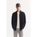 Avva Erkek Siyah Düğmeli Yaka Soft Touch Oversize Fit Gömlek A52Y2023 - 2XL