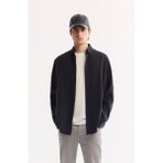 Avva Erkek Siyah Düğmeli Yaka Soft Touch Oversize Fit Gömlek A52Y2023 - XS