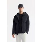 Avva Erkek Siyah Kapüşonlu Su İtici Rüzgar Geçirmez Mevsimlik Comfort Fit Mont A51Y6053 - 2XL