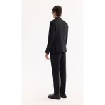 Avva Erkek Siyah Kruvaze Bi-Stretch Hafif Dokulu Blazer Comfort Slim Fit Ceket A52Y4018
