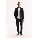 Avva Erkek Siyah Mono Yaka Bi-Stretch Su İtici Kırışmayan Blazer Comfort Slim Fit Ceket A52Y4009 - 54