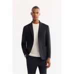 Avva Erkek Siyah Mono Yaka Bi-Stretch Su İtici Kırışmayan Blazer Comfort Slim Fit Ceket A52Y4009