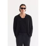 Avva Erkek Siyah Polo Yaka Düğmeli Rayon Regular Fit Hırka A61Y5001