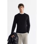 Avva Erkek Siyah Regular Fit Bisiklet Yaka Jakarlı Soft Touch Triko Kazak A42Y5145 - XL