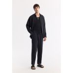 AVVA Erkek Siyah Relaxed Fit Beli Lastikli Bağcıklı Soft Touch Pantolon A51y3031 - M