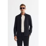 Avva Erkek Siyah Slim Fit Klasik Yaka Esnek Teknik Kumaş Gömlek A42Y2122