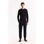 AVVA Erkek Siyah Yani Lastikli Bi-Stretch Hafif Slim Fit Pantolon A52Y3213 - 31