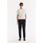 Avva Erkek Siyah Yanı Lastikli Kırışmaz Teknik Kumaş Slim Fit Pantolon A61Y3077